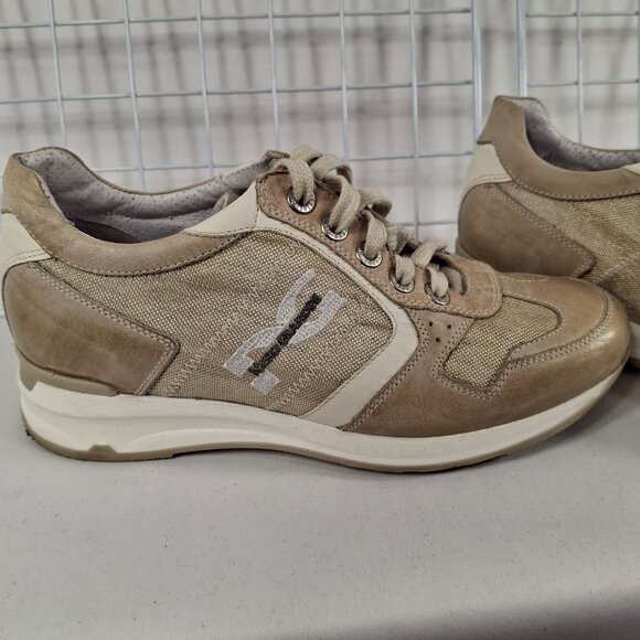 Nero Giardini Italian Fashion Sneakers Women  Sz38(7.5) Gold Sparkle MSRP $240 - Picture 7 of 16